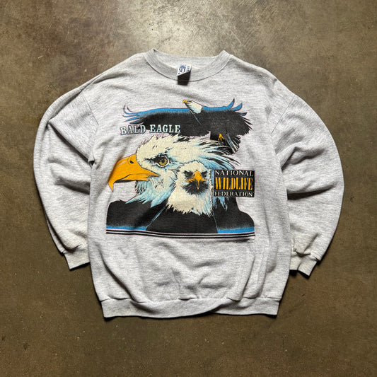 Vintage 90's National Wildlife Eagle Sweater - L