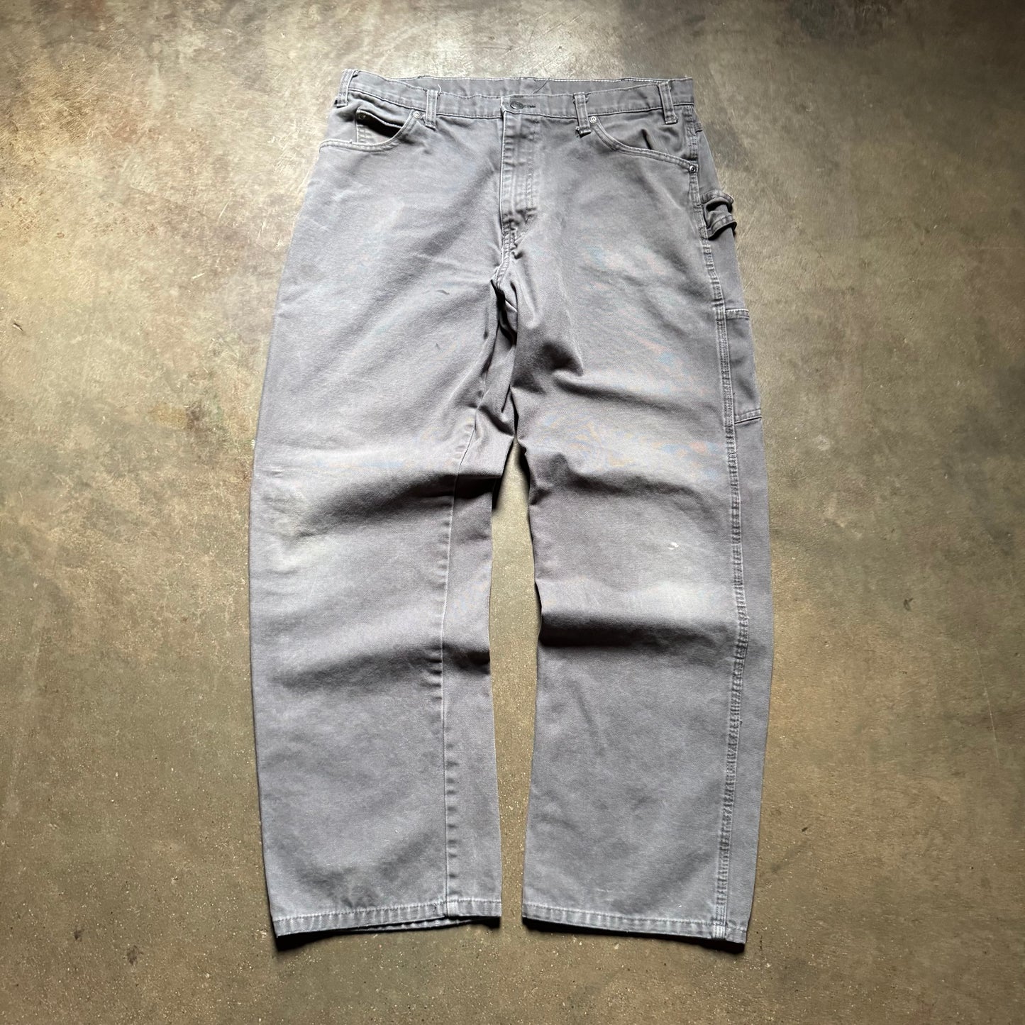 Vintage 90's Dickies Gray Carpenter Pants - 36x32